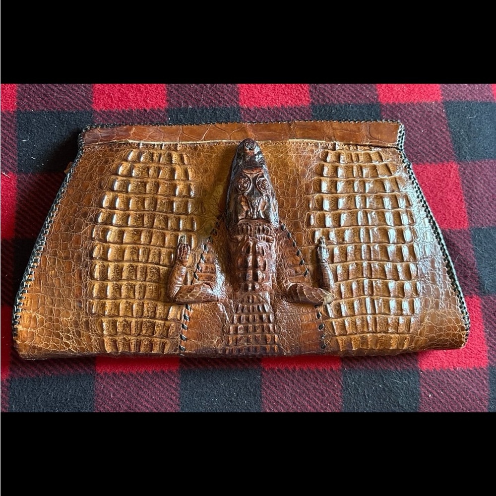 Vintage Alligator leather Clutch
